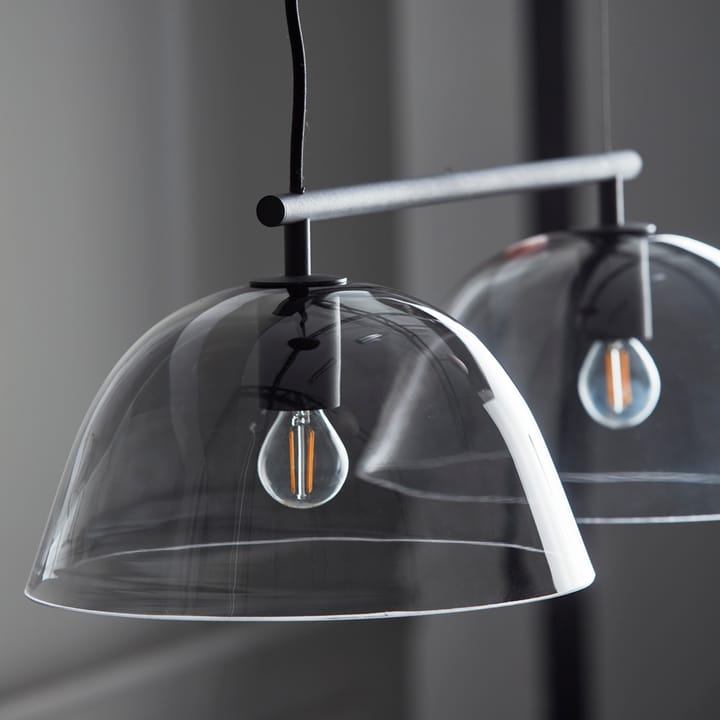 Lampa sufitowa Wendo 70 szkło zadymione, Czarny CO Bankeryd