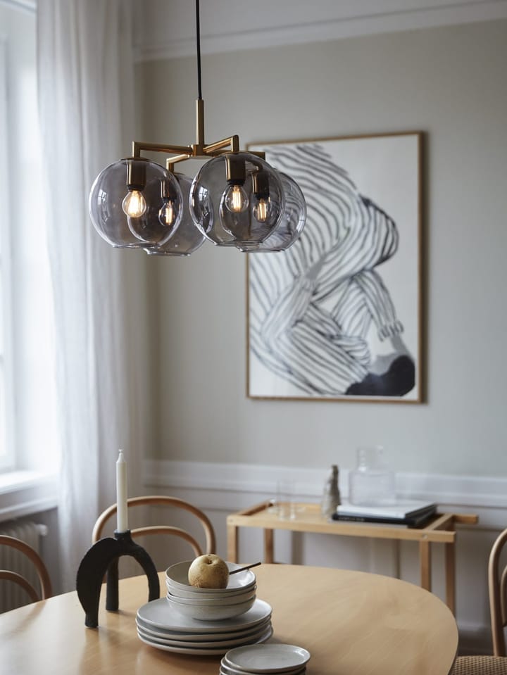 Lampa wisząca Ture 30 cm, Mosiądz-dymione szkło CO Bankeryd
