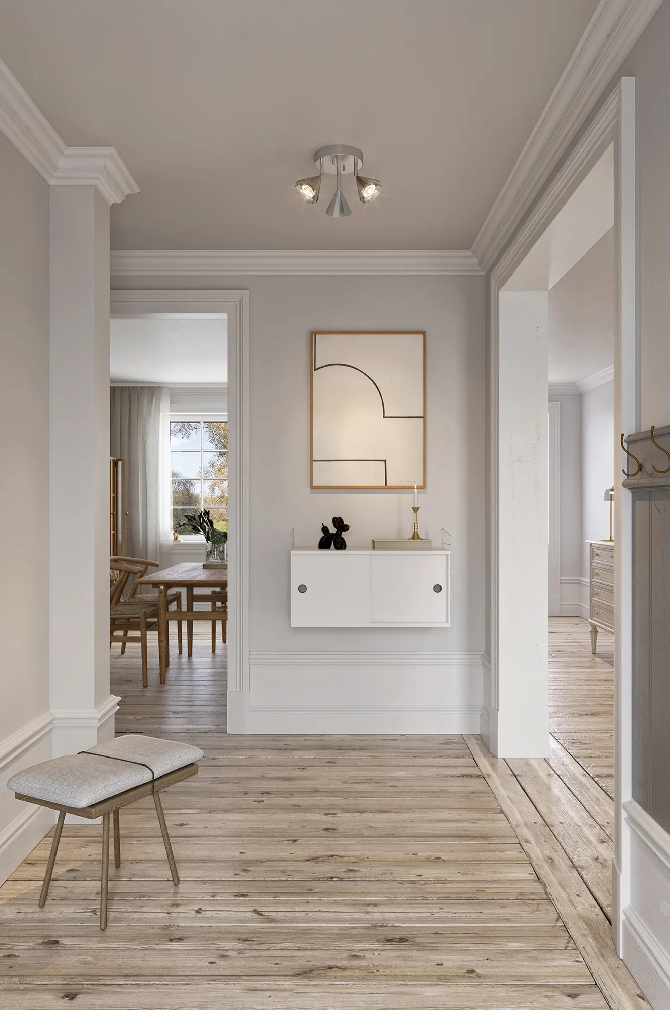 Reflektor sufitowy Rain 18, Aluminium CO Bankeryd