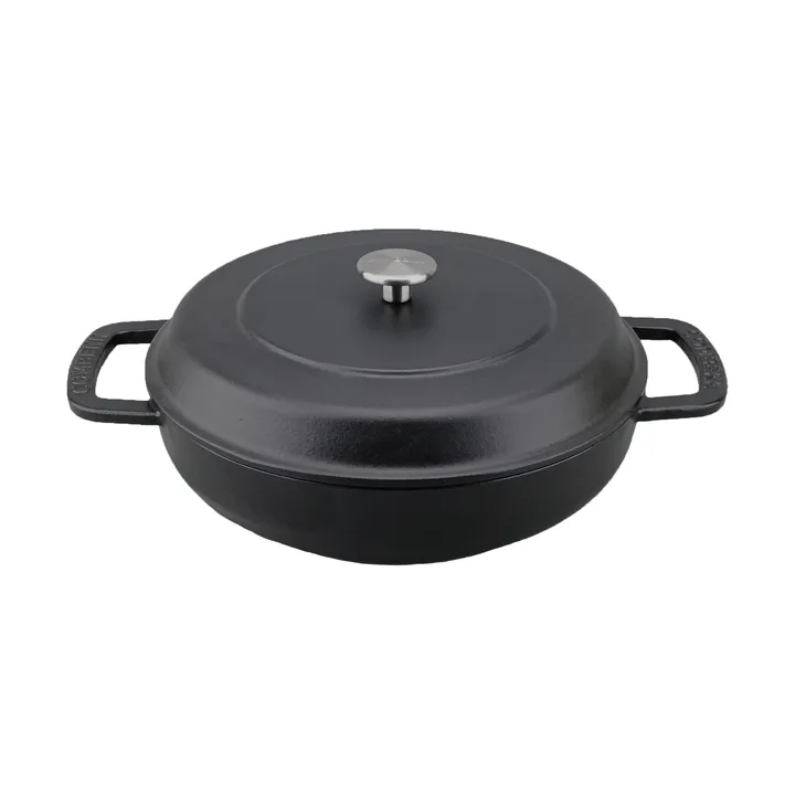 Patelnia żeliwna emaliowana sauté Ø28 cm - Black-silver knob - Combekk