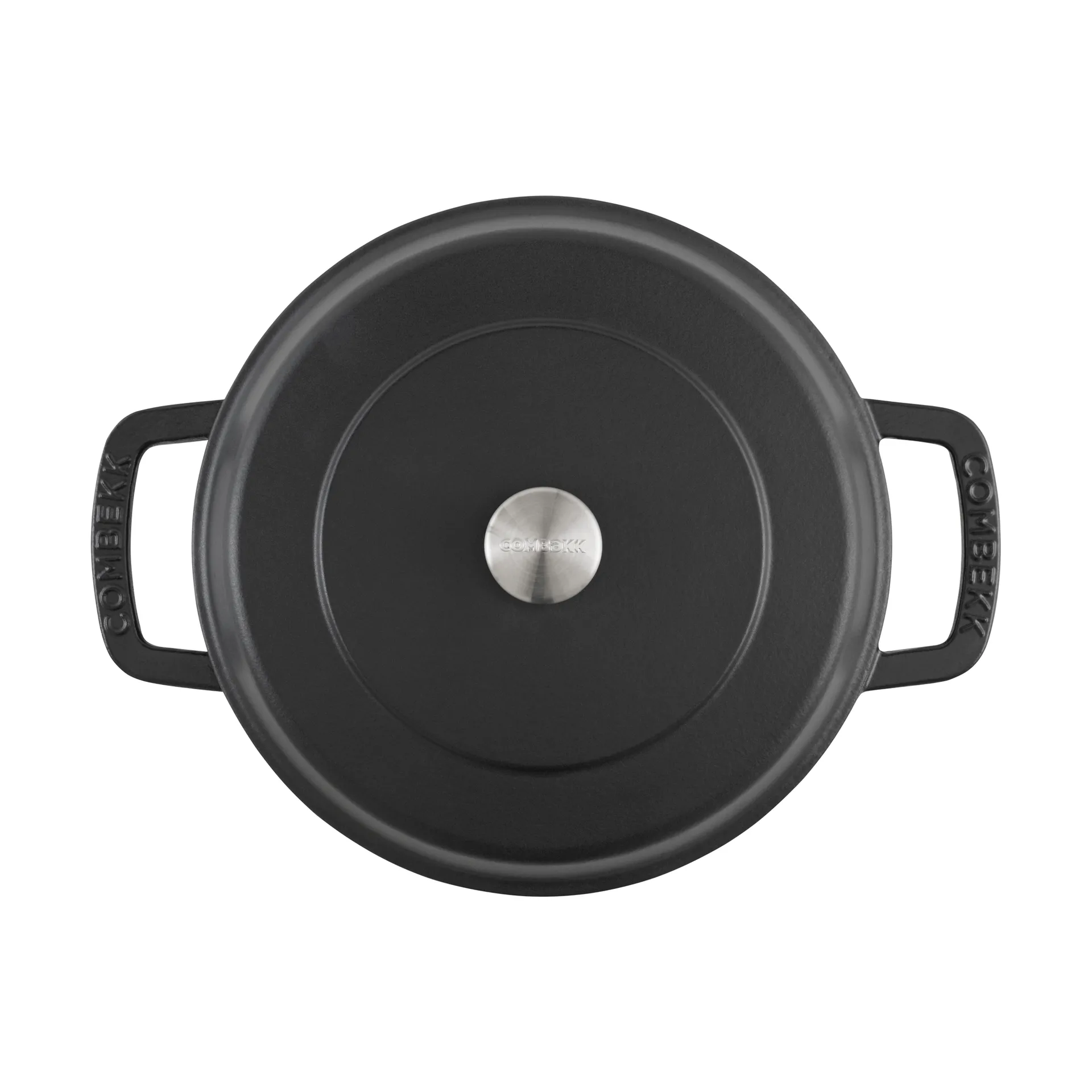 Patelnia żeliwna emaliowana sauté Ø28 cm, Black-silver knob Combekk