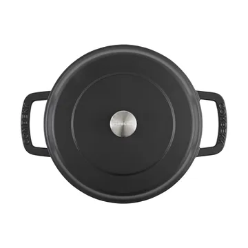 Patelnia żeliwna emaliowana sauté Ø28 cm - Black-silver knob - Combekk