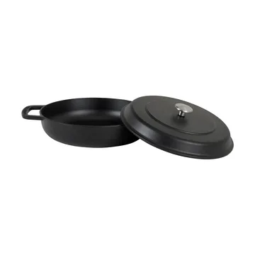 Patelnia żeliwna emaliowana sauté Ø28 cm - Black-silver knob - Combekk