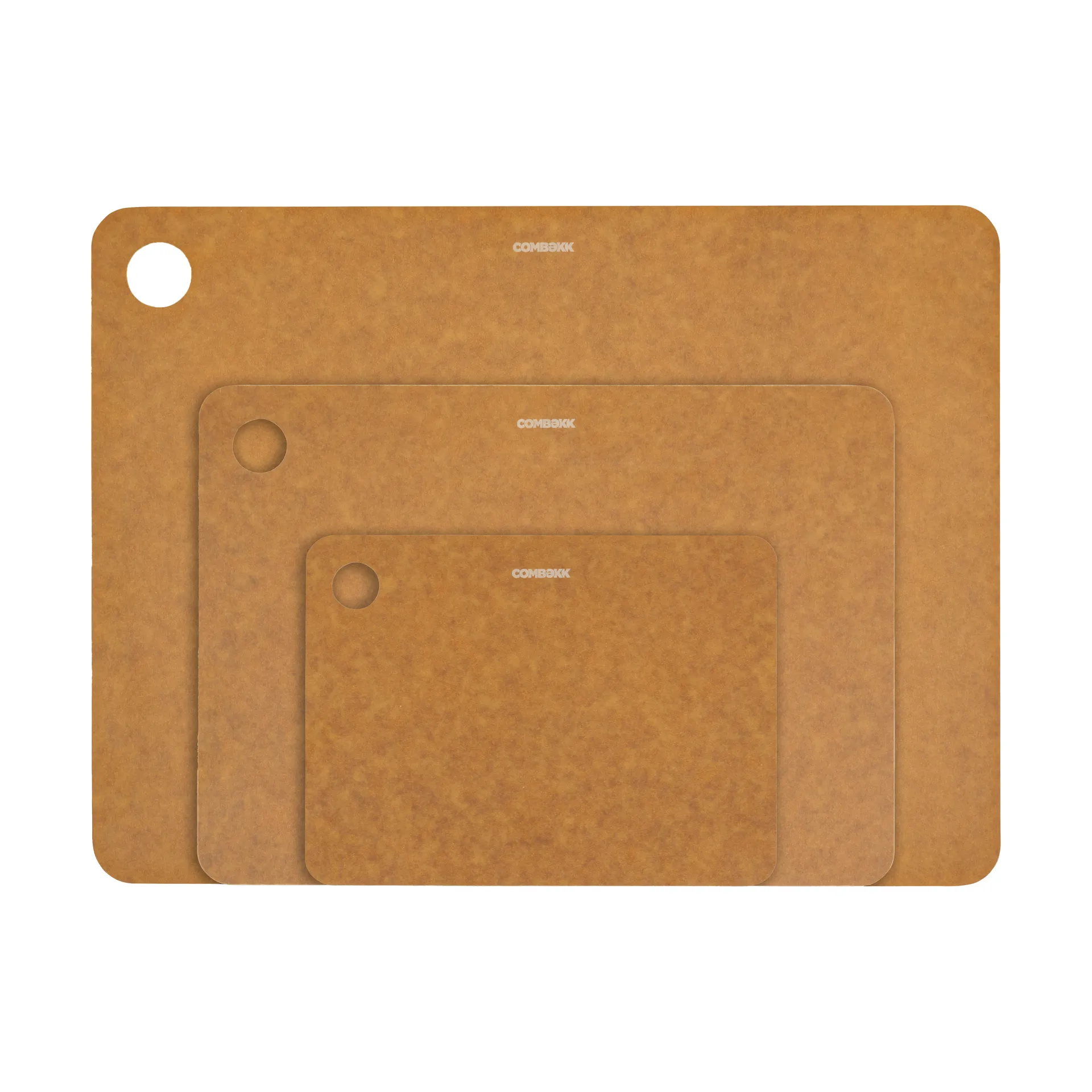 Zestaw drewnianych desek do krojenia Combekk, 3-częściowy, Brązowy Combekk