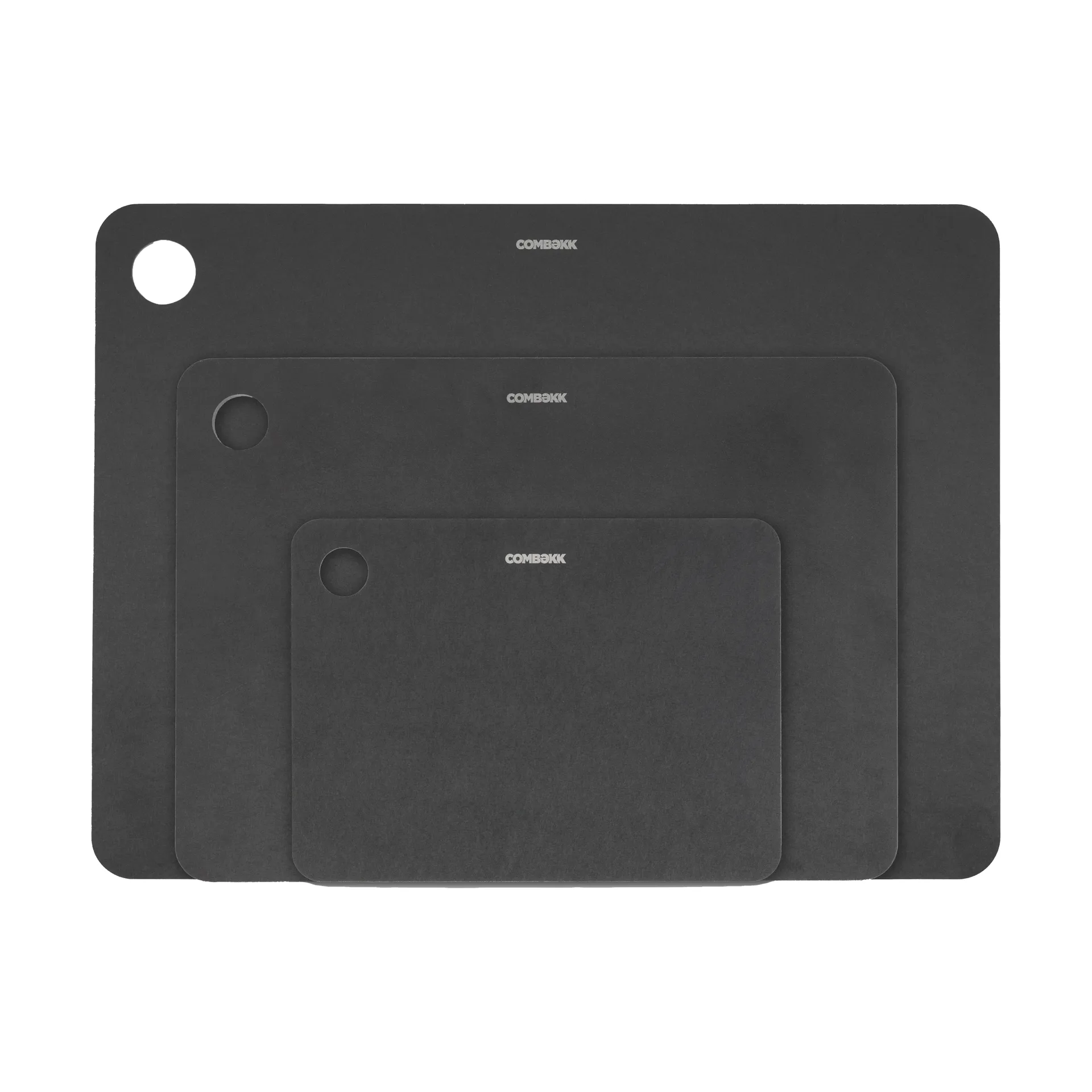 Zestaw drewnianych desek do krojenia Combekk, 3-częściowy, Czarny Combekk