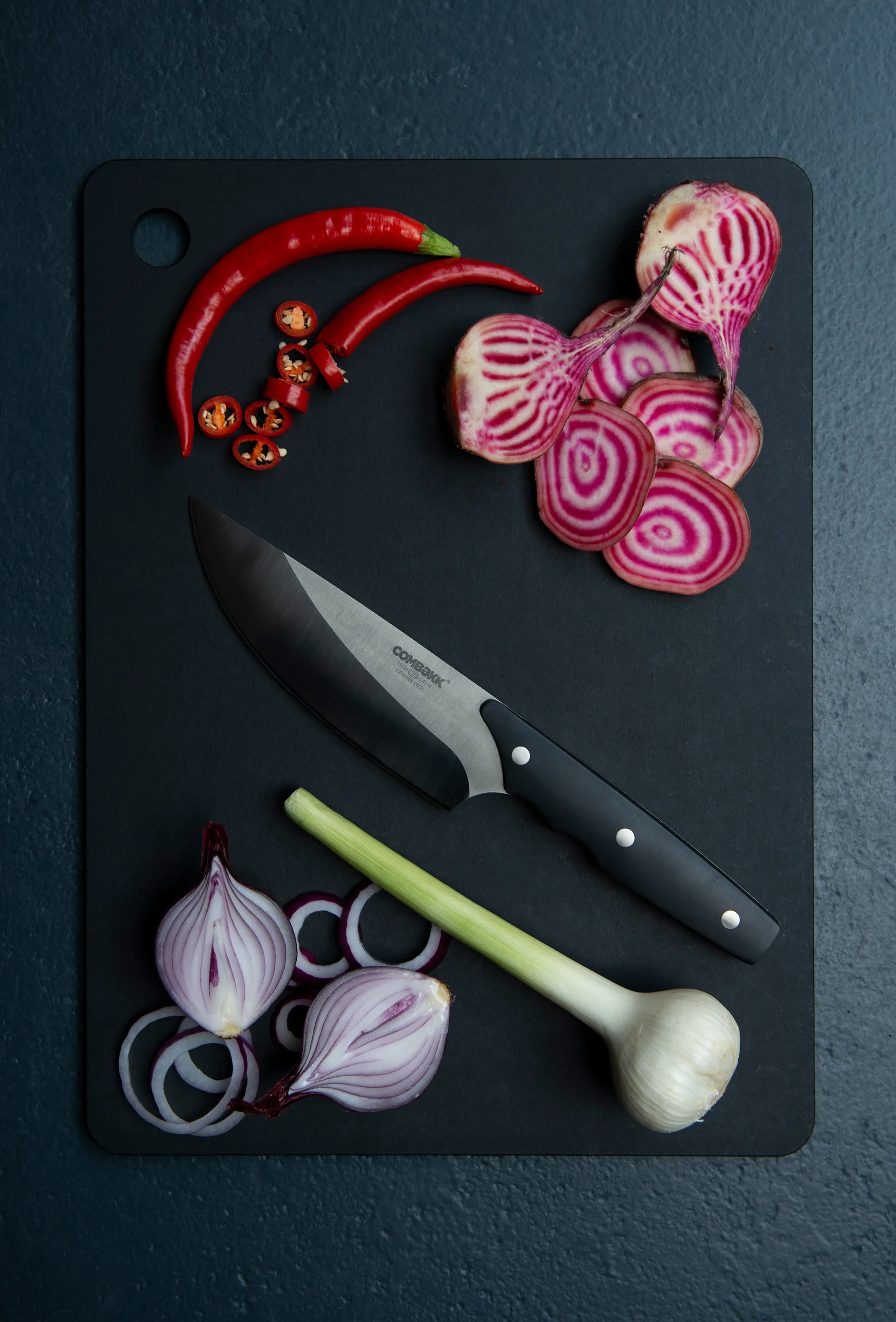 Zestaw drewnianych desek do krojenia Combekk, 3-częściowy, Czarny Combekk