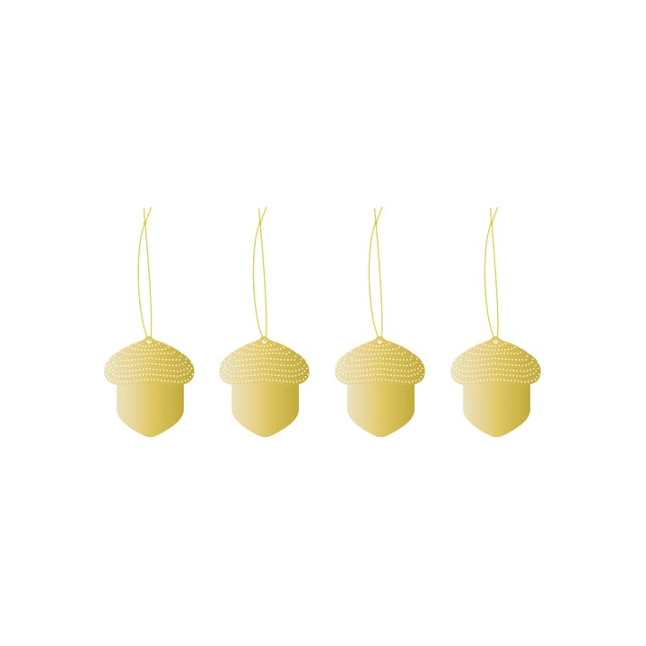 Cooee Świąteczny wisiorek mosiądz 4-pack - Acorn - Cooee Design