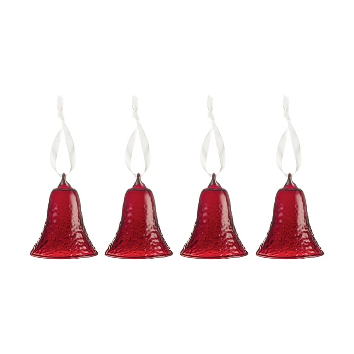 Dekoracja dzwonek Gry 8 cm - Głęboka czerwień - Cooee Design