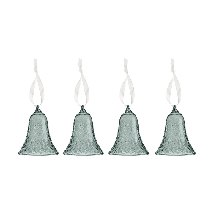 Dekoracja dzwonek Gry 8 cm opakowanie 4 sztuk - Dymny - Cooee Design