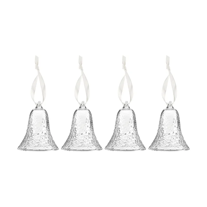 Dekoracja dzwonek Gry 8 cm opakowanie 4 sztuk - Przezroczysty - Cooee Design