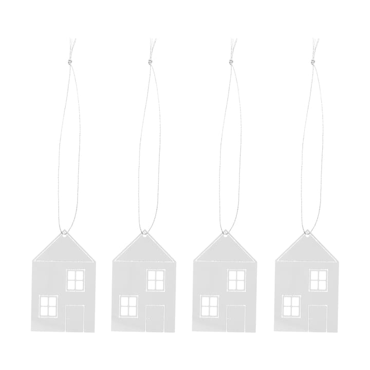 Dekoracja świąteczna domek miejski 6 cm - Stal nierdzewna - Cooee Design