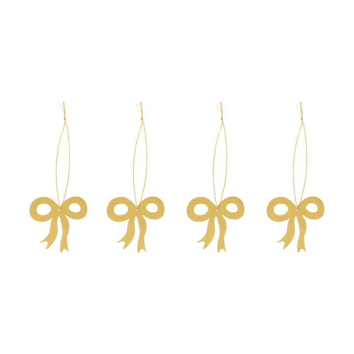 Dekoracja świąteczna kokarda 6 cm - Mosiężny - Cooee Design