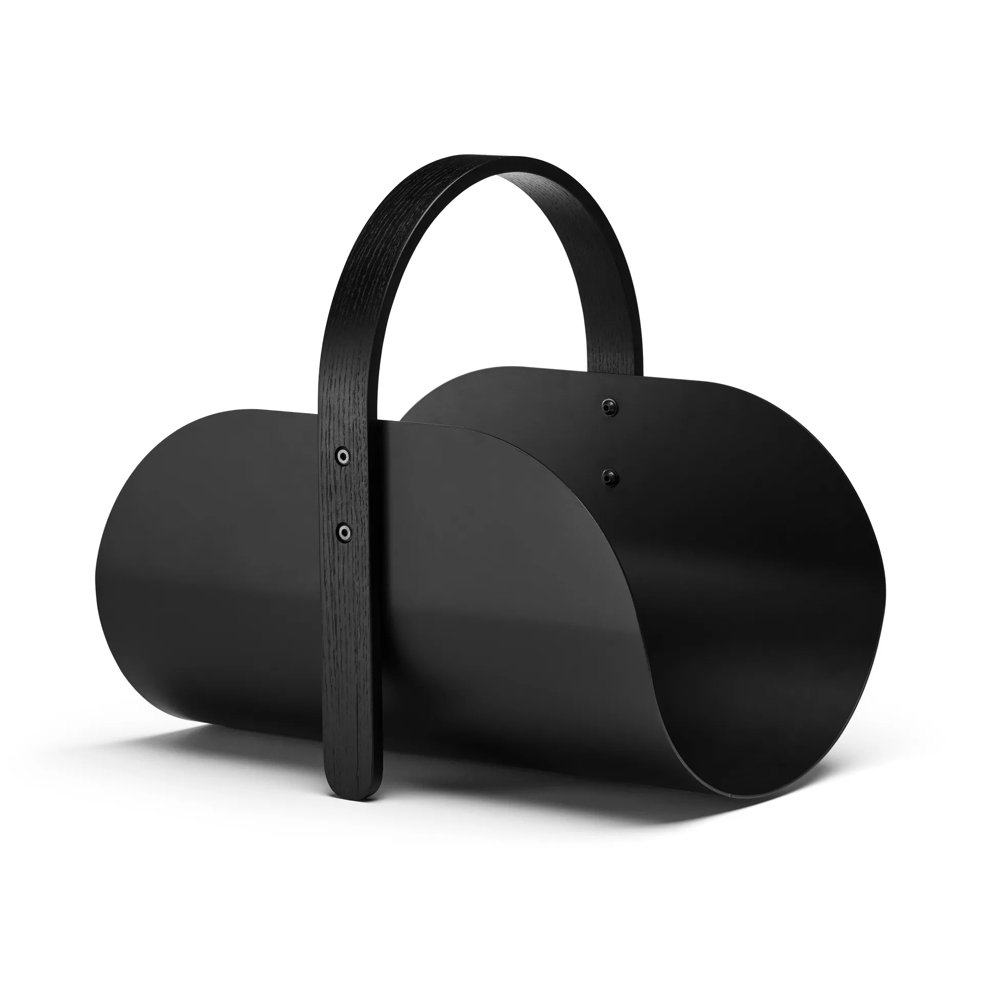 Kosz na drewno opałowe Woody, Black stained oak Cooee Design