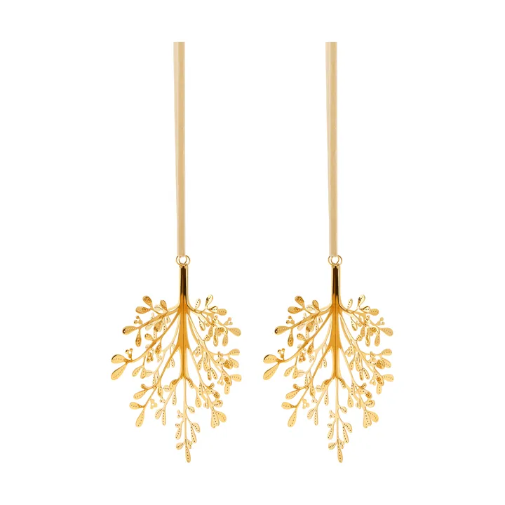 Mistletoe ozdoba świąteczna 2-pak - Mosiądz 20 cm - Cooee Design