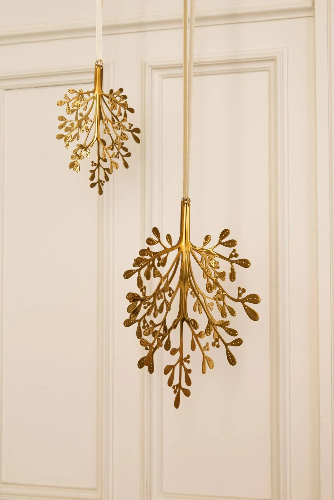 Mistletoe ozdoba świąteczna 2-pak, Mosiądz 20 cm Cooee Design