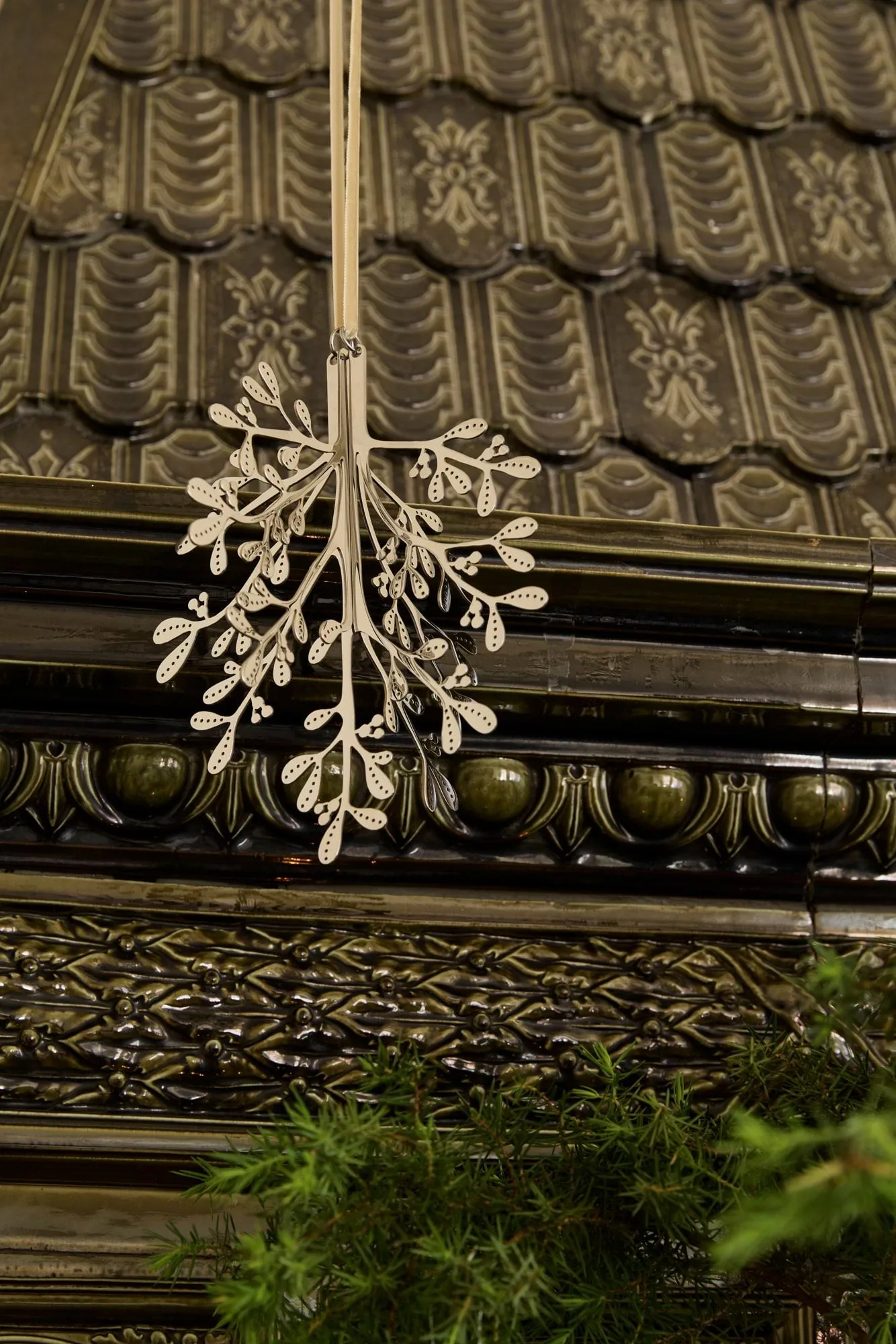 Mistletoe ozdoba świąteczna 2-pak, Stal nierdzewna, 20 cm Cooee Design