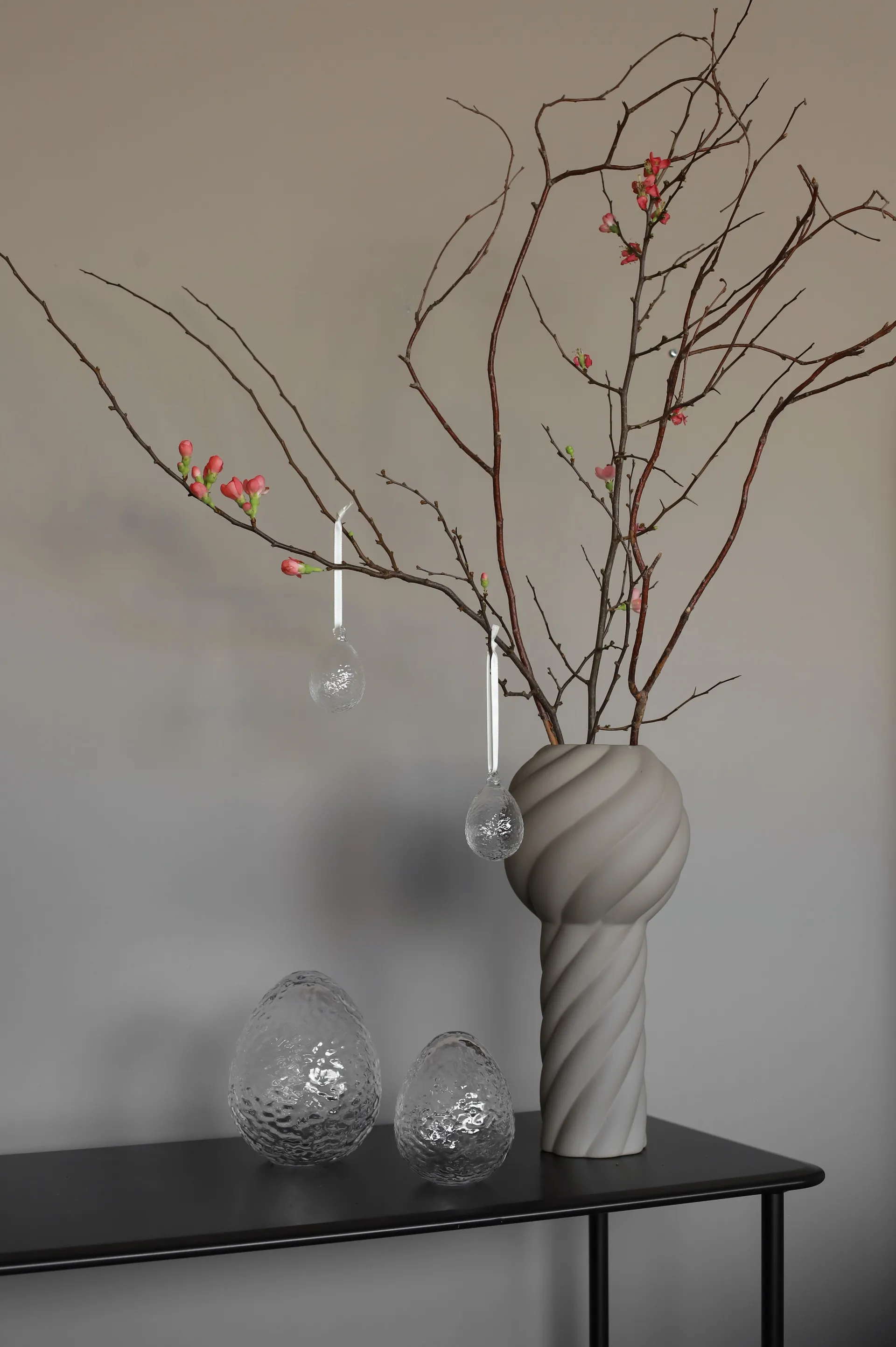 Ozdoba wielkanocna Gry Stojące Jajko  16 cm, Clear Cooee Design