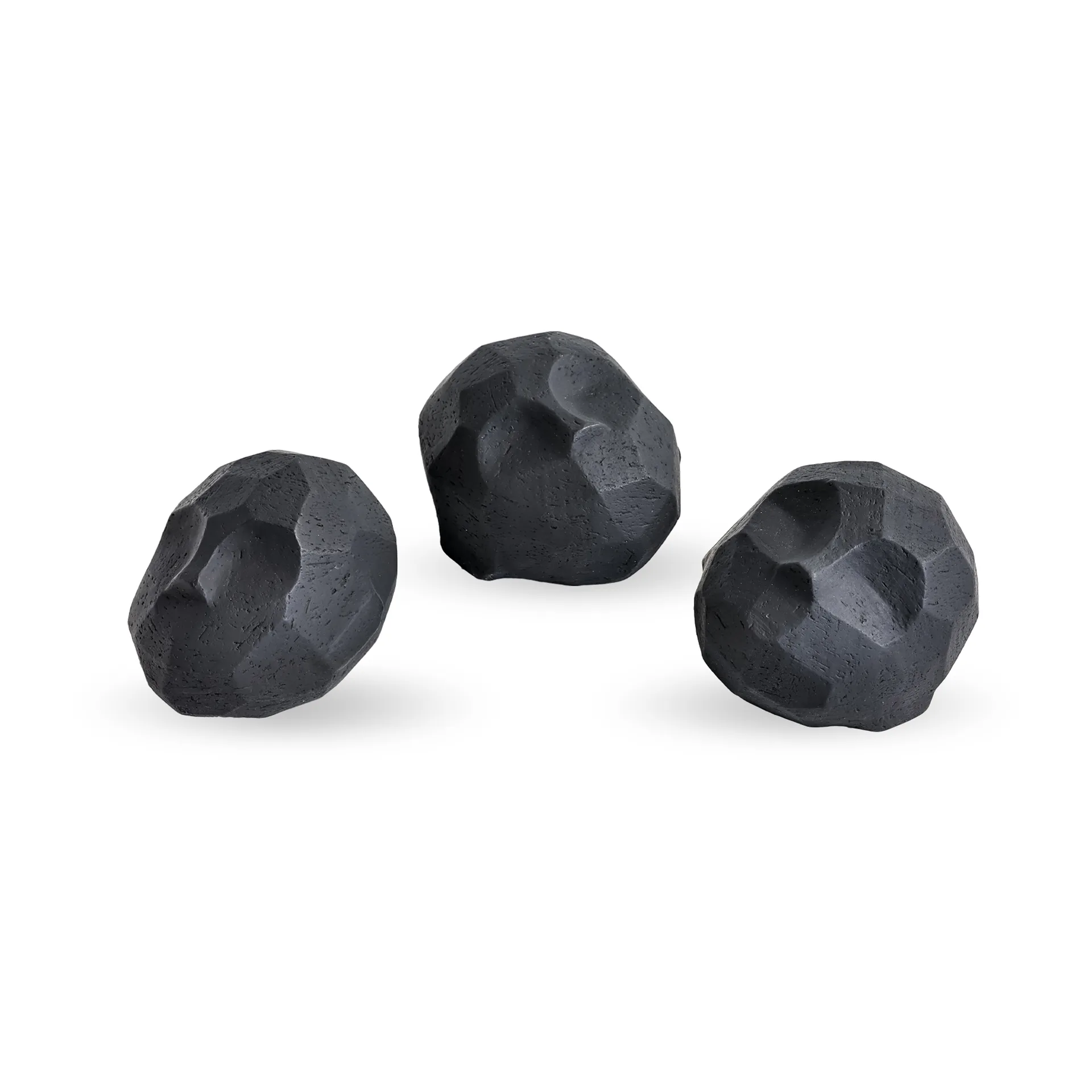 Pebble heads sculpture 3-pak, Coal Cooee Design