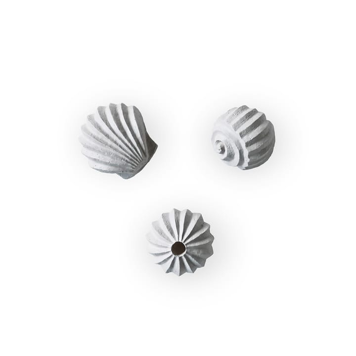 Rzeźba The Genesis Shells, 3-pak - Limestone - Cooee Design