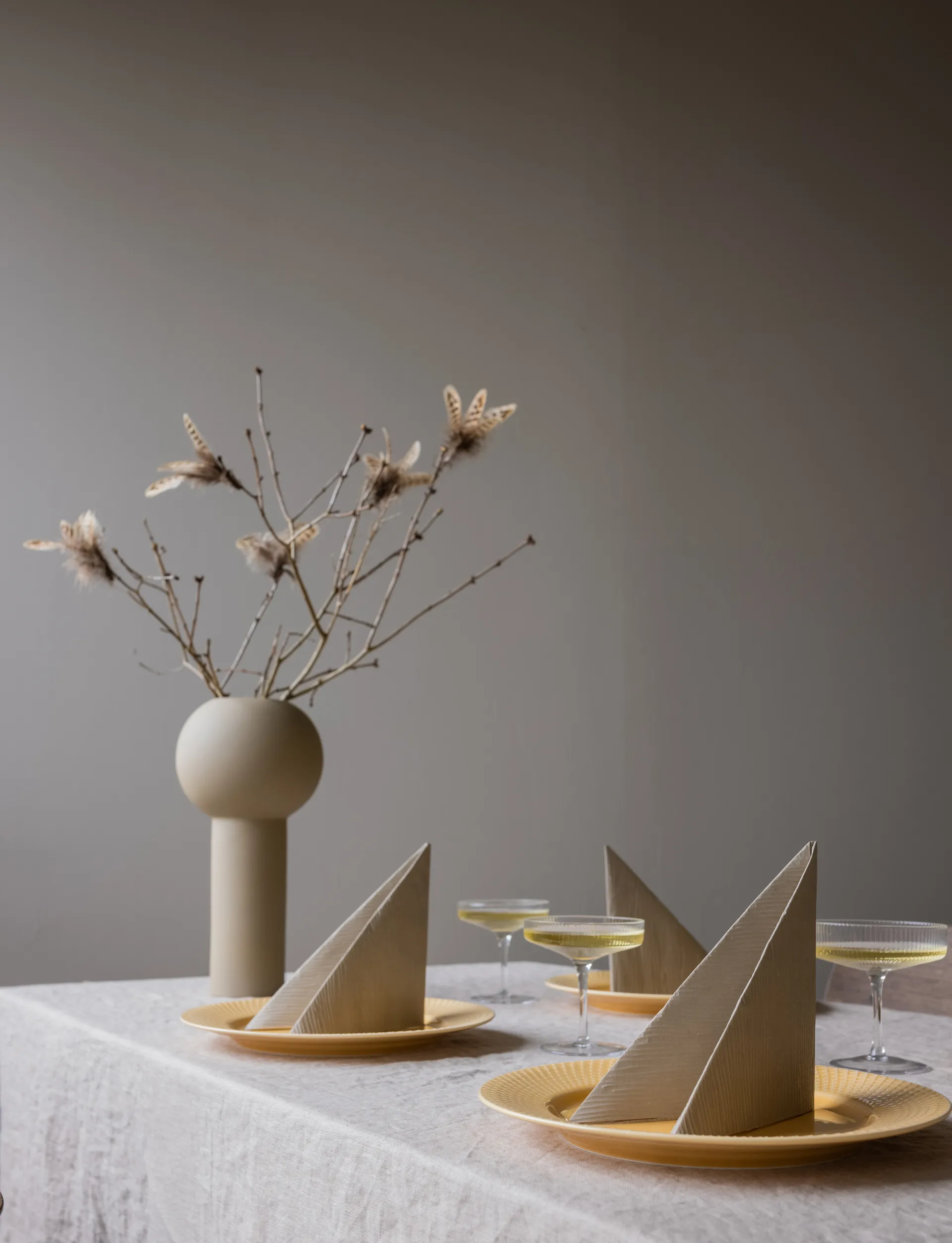 Serwetki Lines 33x33 cm 18-pak, Piaskowy Cooee Design