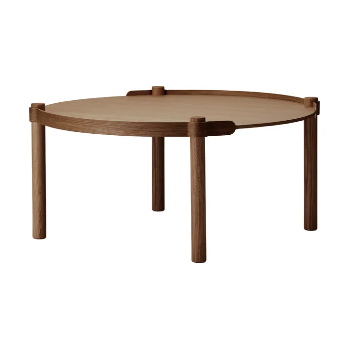 Stół Woody Ø80 cm - Dąb bejcowany na ciemno - Cooee Design