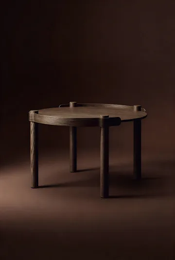 Stół Woody Ø80 cm - Dąb bejcowany na ciemno - Cooee Design