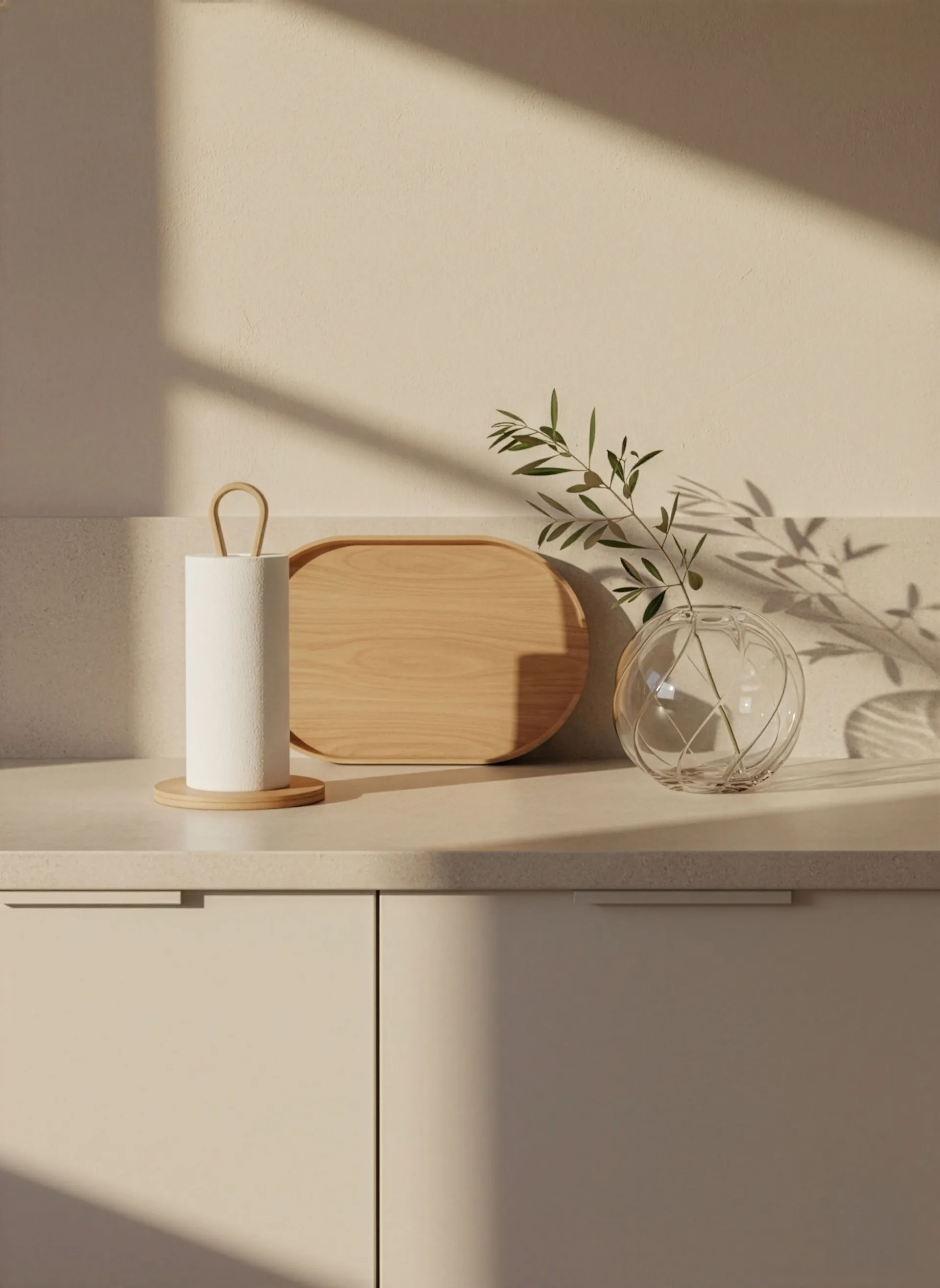 Stojak na papier kuchenny Woody, Dąb Cooee Design