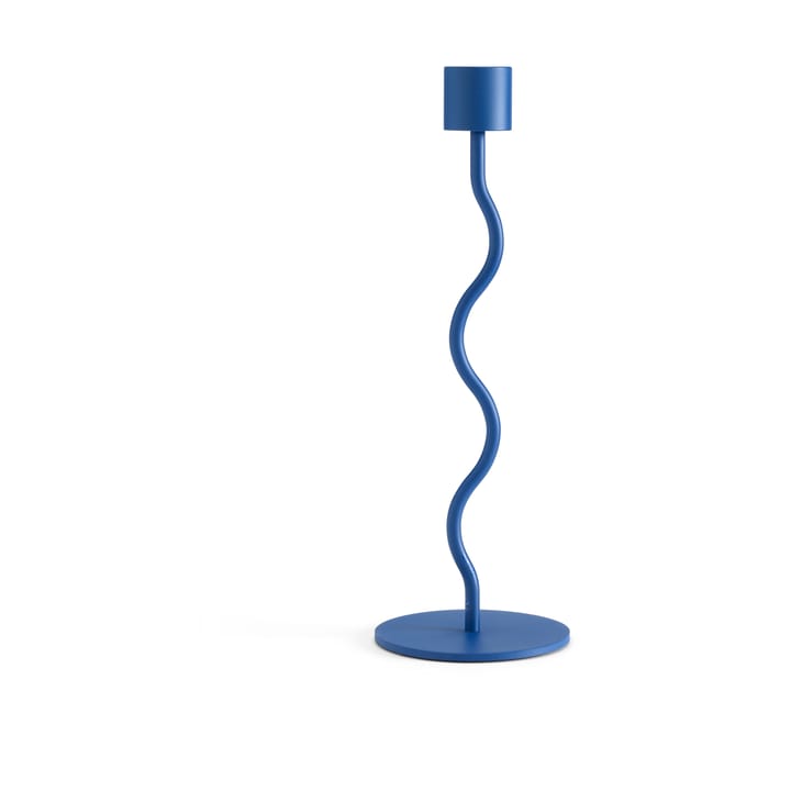Świecznik Curved 23 cm - Cobalt Blue - Cooee Design