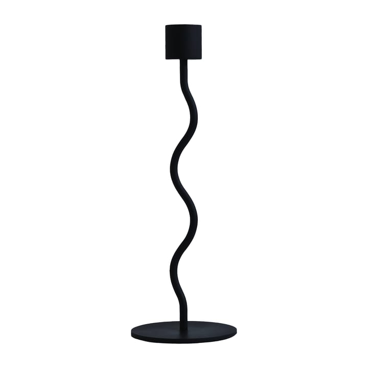 Świecznik Curved 23 cm - Czarny - Cooee Design