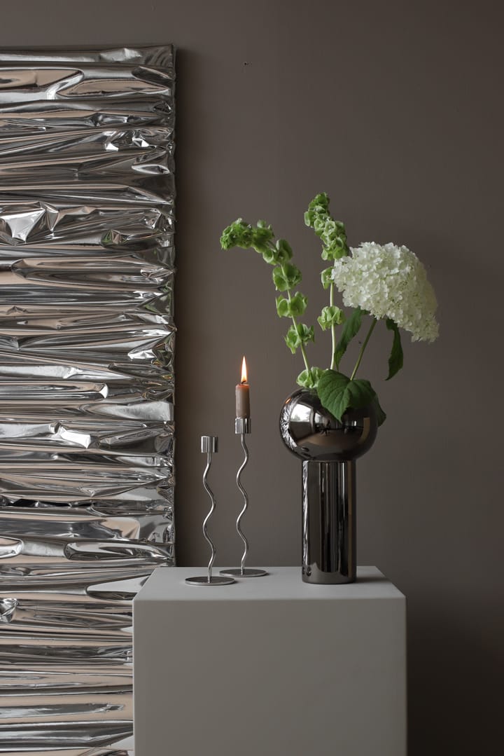 Świecznik Curved 23 cm, Stal nierdzewna Cooee Design