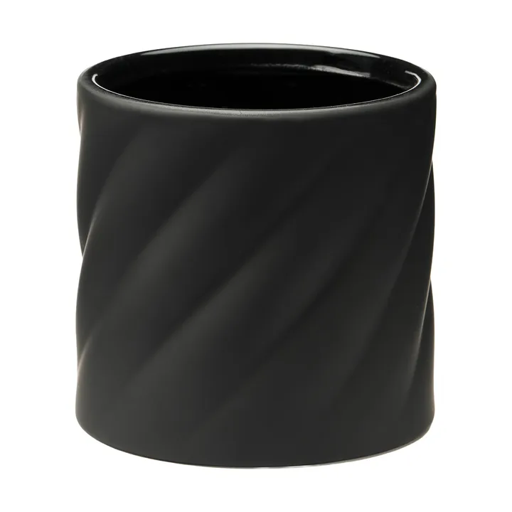 Twist doniczka - Czarny, mały Ø12 cm - Cooee Design