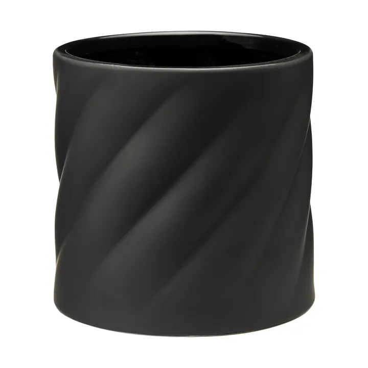 Twist doniczka - Czarny, średni Ø19 cm - Cooee Design