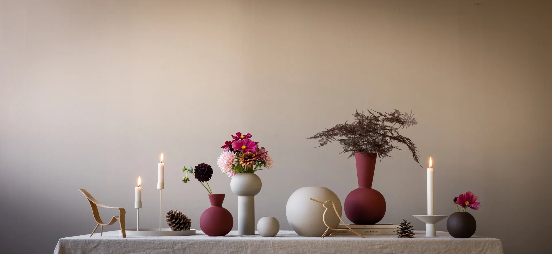 Wazon Pillar 24 cm, Piaskowy Cooee Design