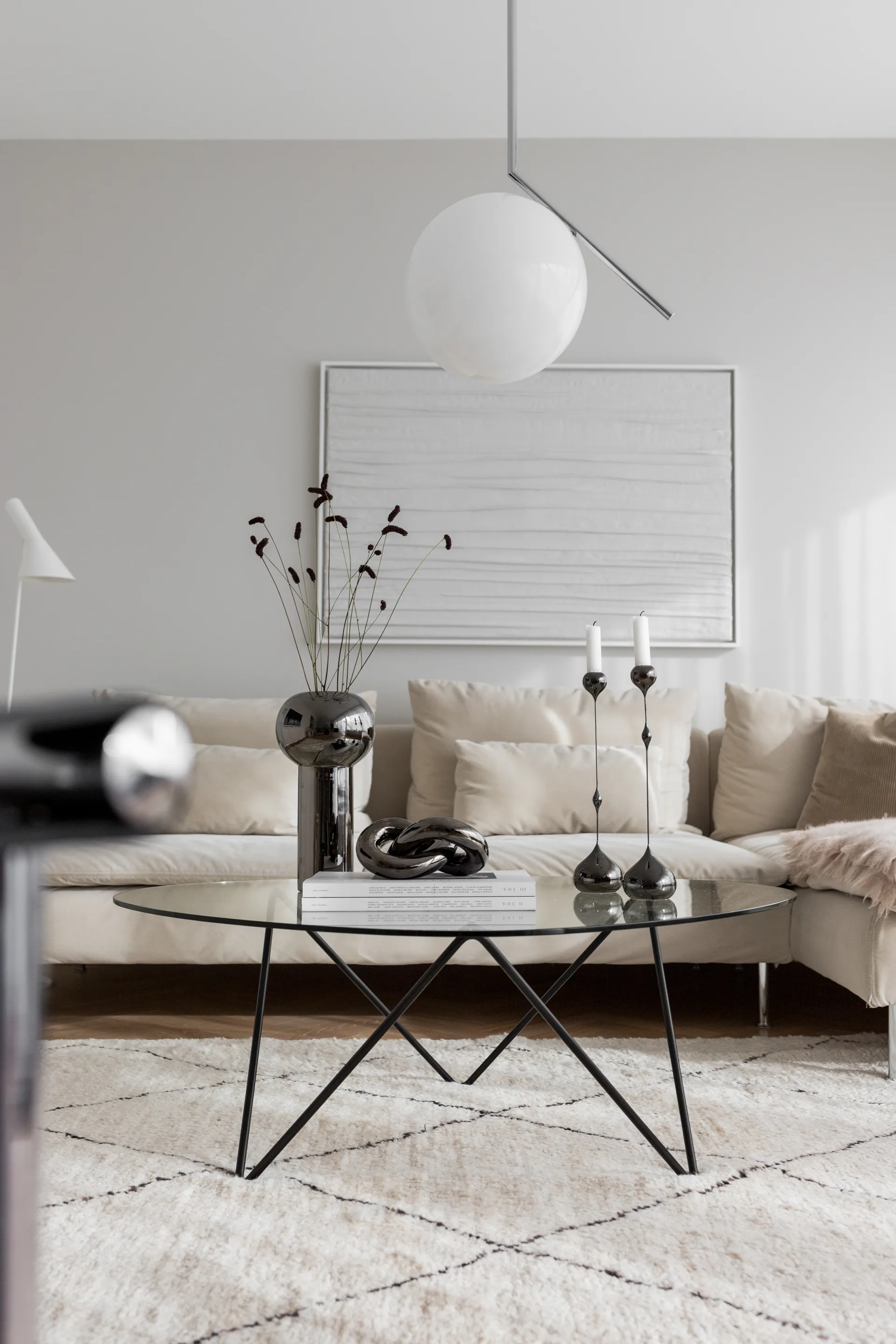 Wazon Pillar 32 cm, Dark Silver Cooee Design