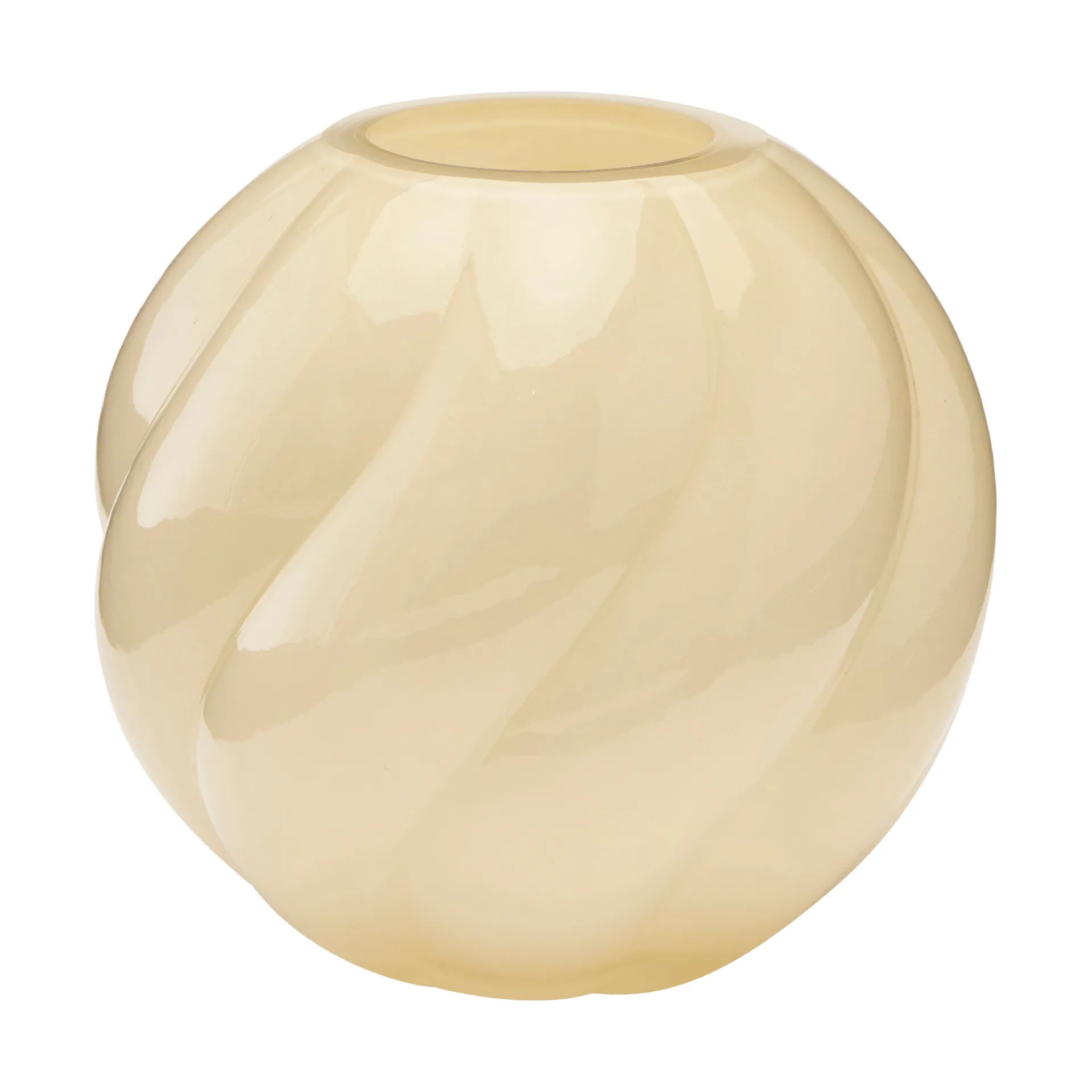 Wazon Twist Ball 12 cm, Butter yellow Cooee Design
