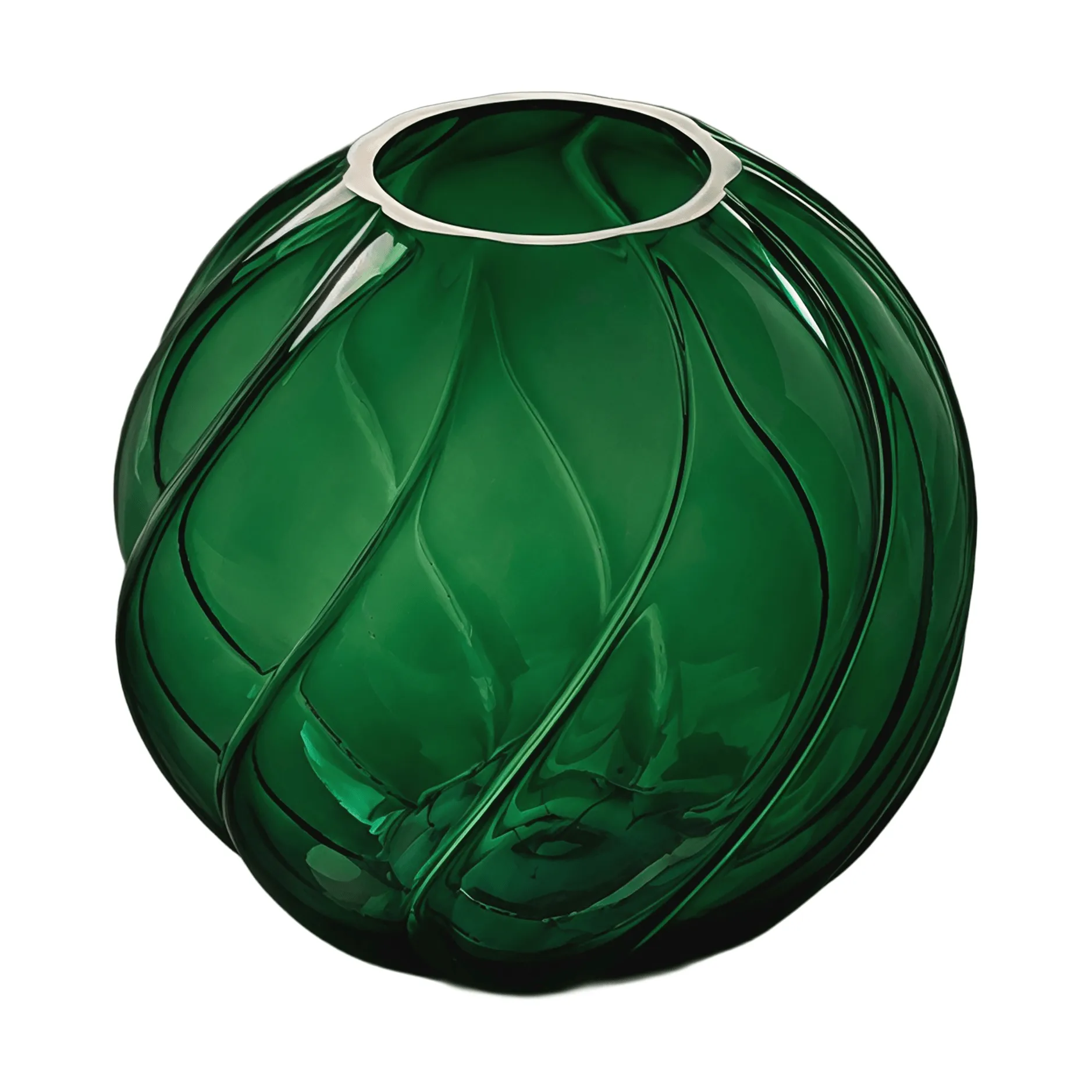 Wazon Twist Ball 12 cm, Forest green Cooee Design