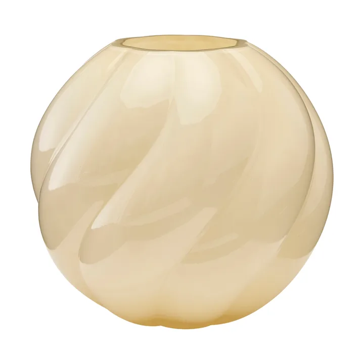 Wazon Twist ball 20 cm - Butter yellow - Cooee Design