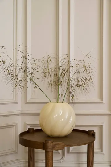 Wazon Twist ball 20 cm - Butter yellow - Cooee Design