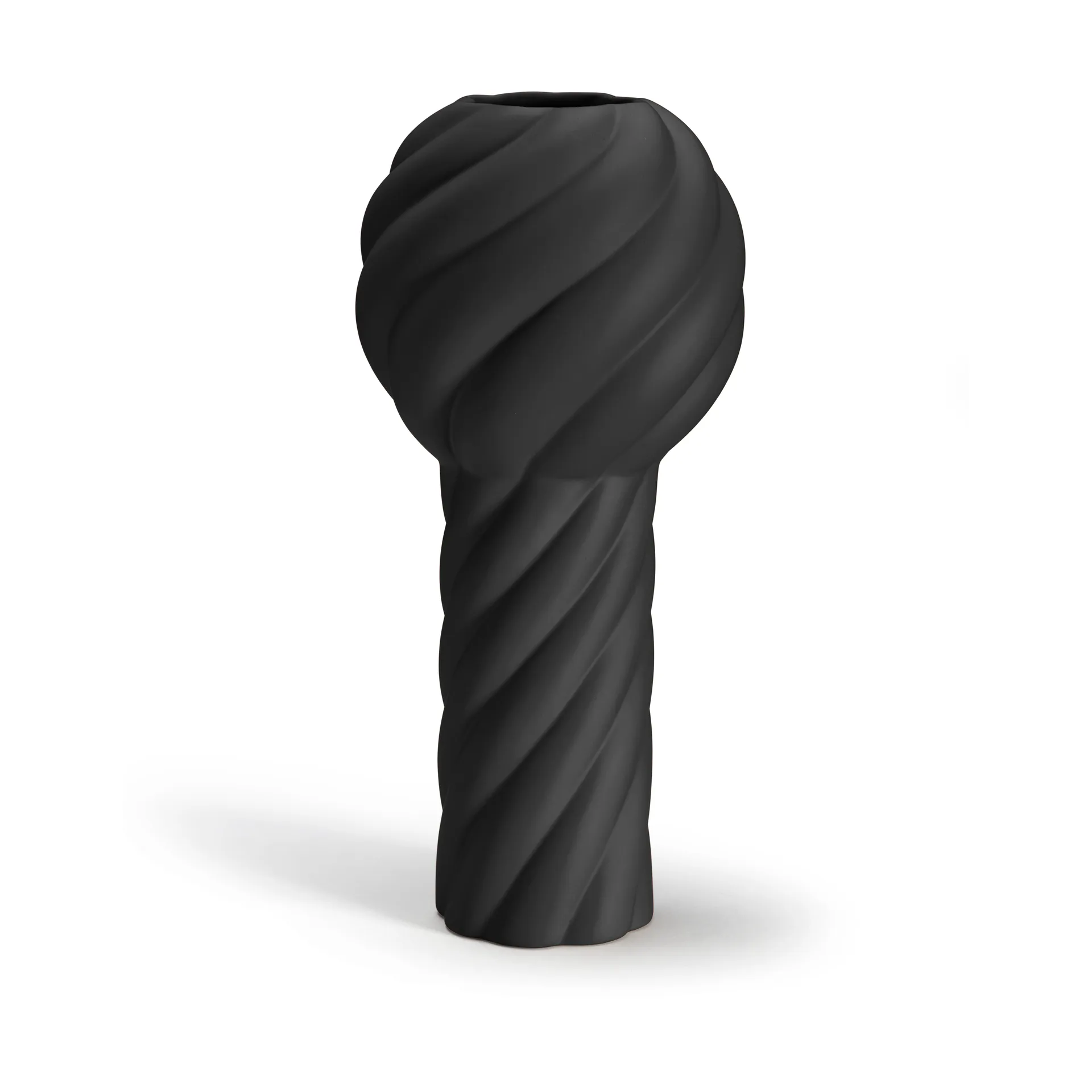 Wazon Twist pillar 34 cm, Black Cooee Design