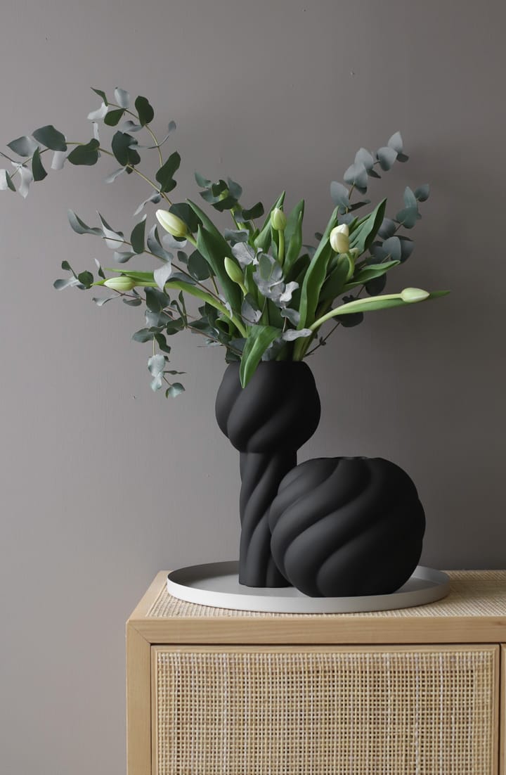 Wazon Twist pillar 34 cm, Black Cooee Design