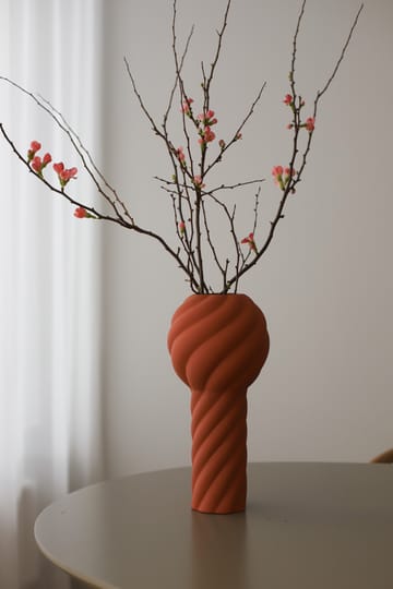 Wazon Twist pillar 34 cm - Brick Red - Cooee Design