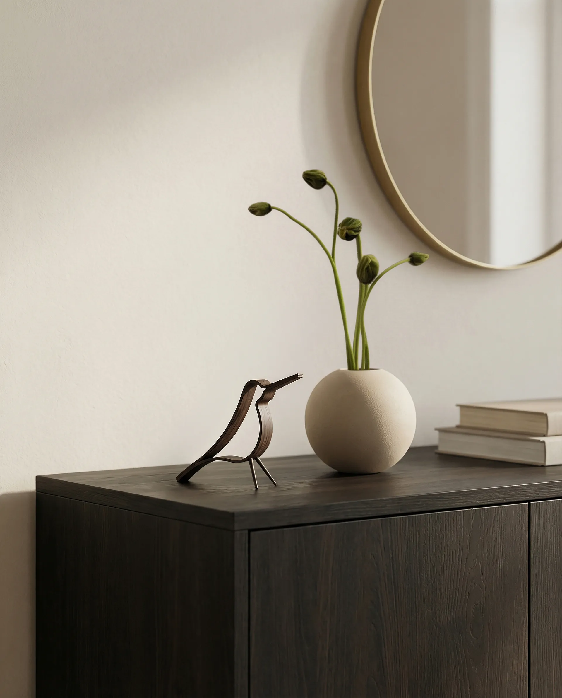 Woody Bird mały, Dąb bejcowany na ciemno Cooee Design