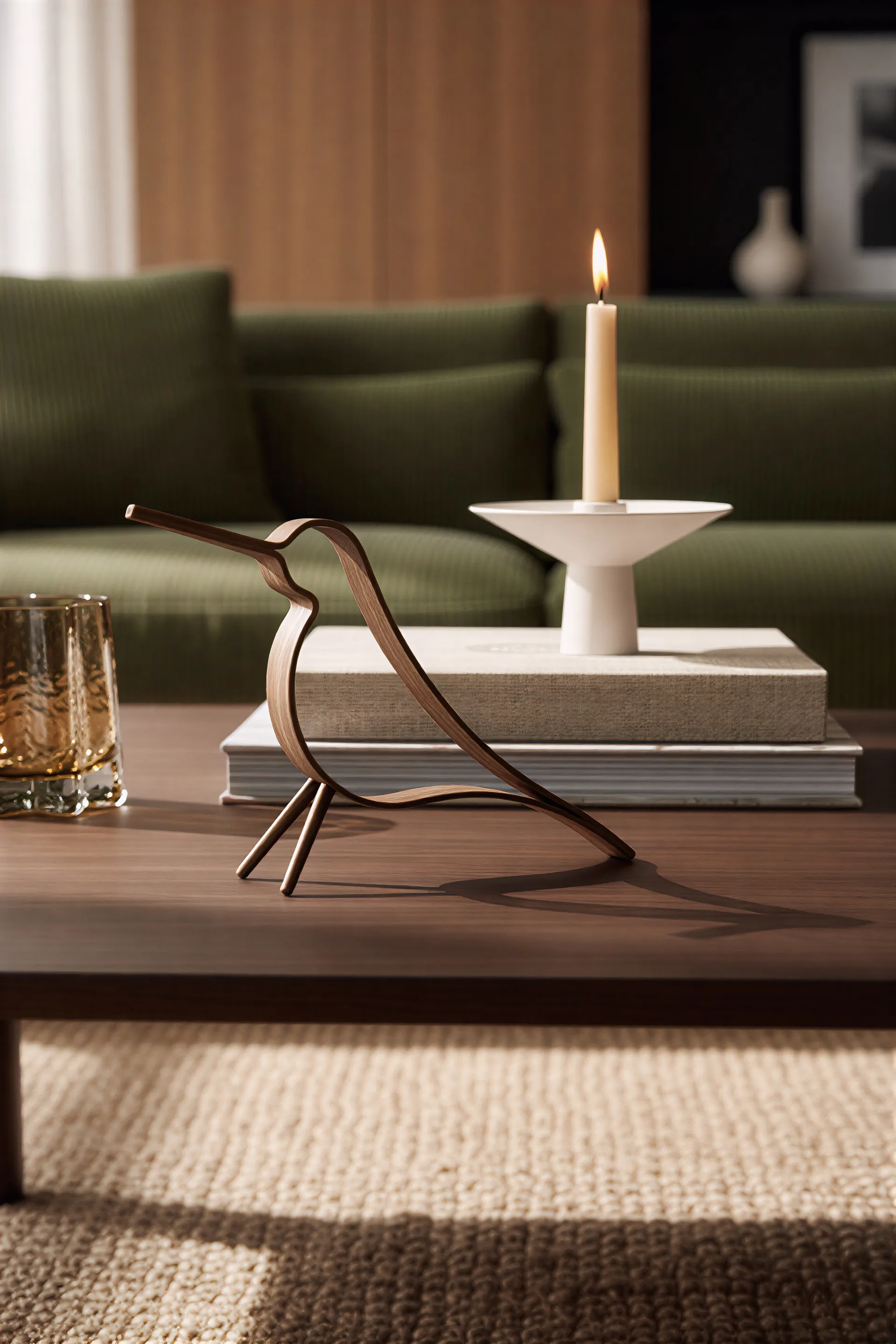 Woody Bird średni, Dąb bejcowany na ciemno Cooee Design