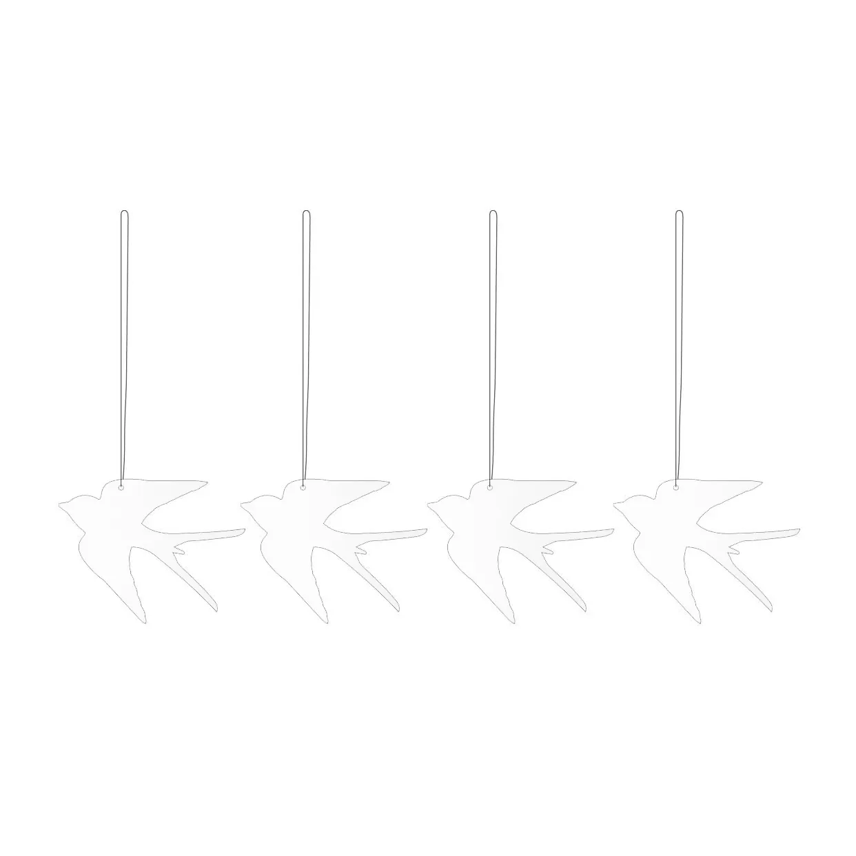 Zawieszka wielkanocna ptak Easter Deco 4-pak, White Cooee Design