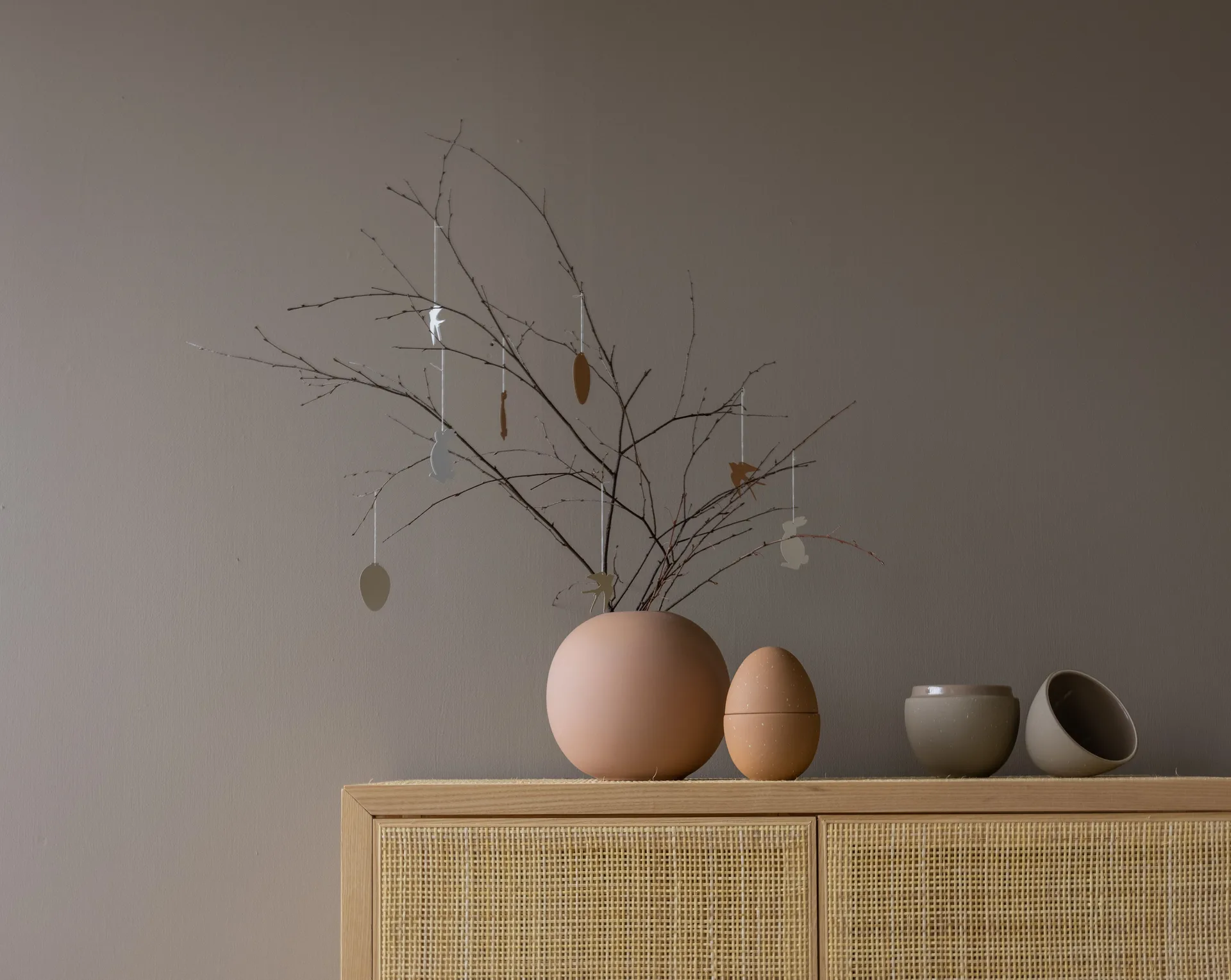 Zawieszka wielkanocna ptak Easter Deco 4-pak, White Cooee Design