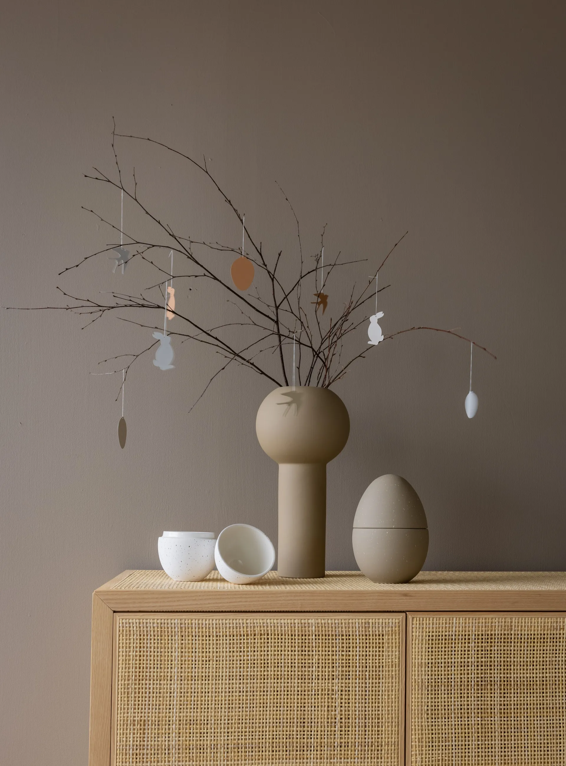 Zawieszka wielkanocna zając Easter Deco 4-pak, White Cooee Design