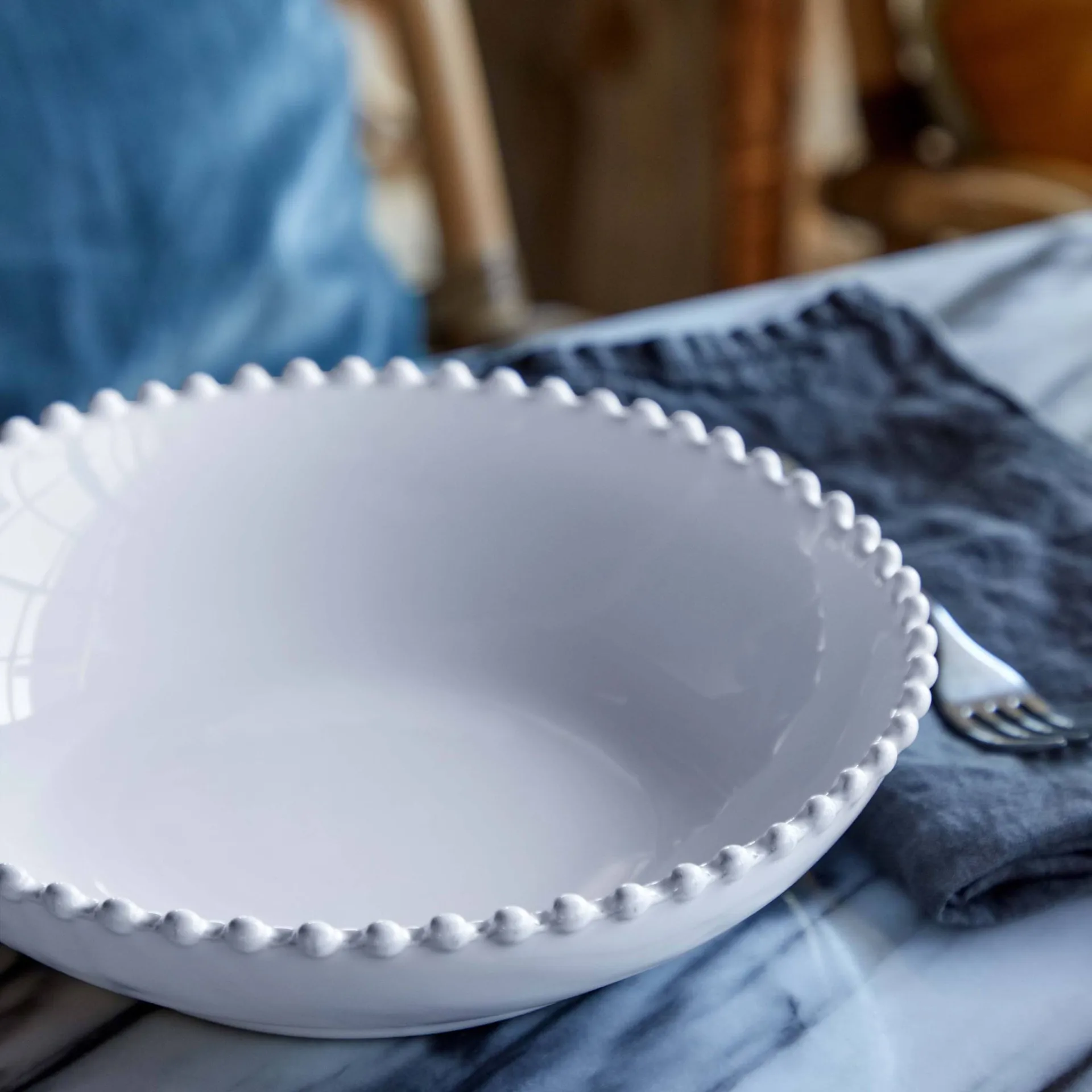 Talerz do makaronu Pearl, Biały, Ø24 cm Costa Nova