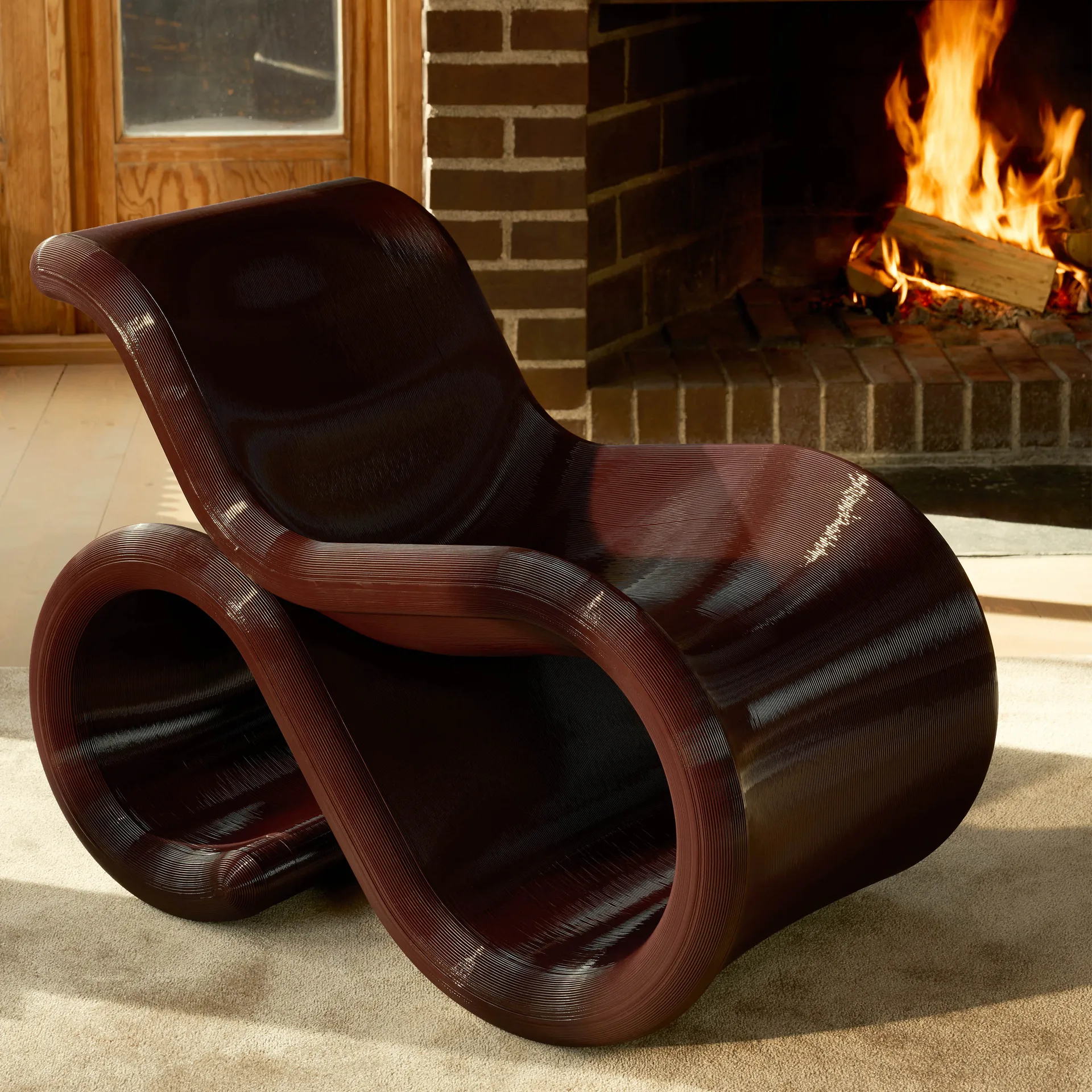 Fotel lounge Éclair chair, Cherry Crème Atelier