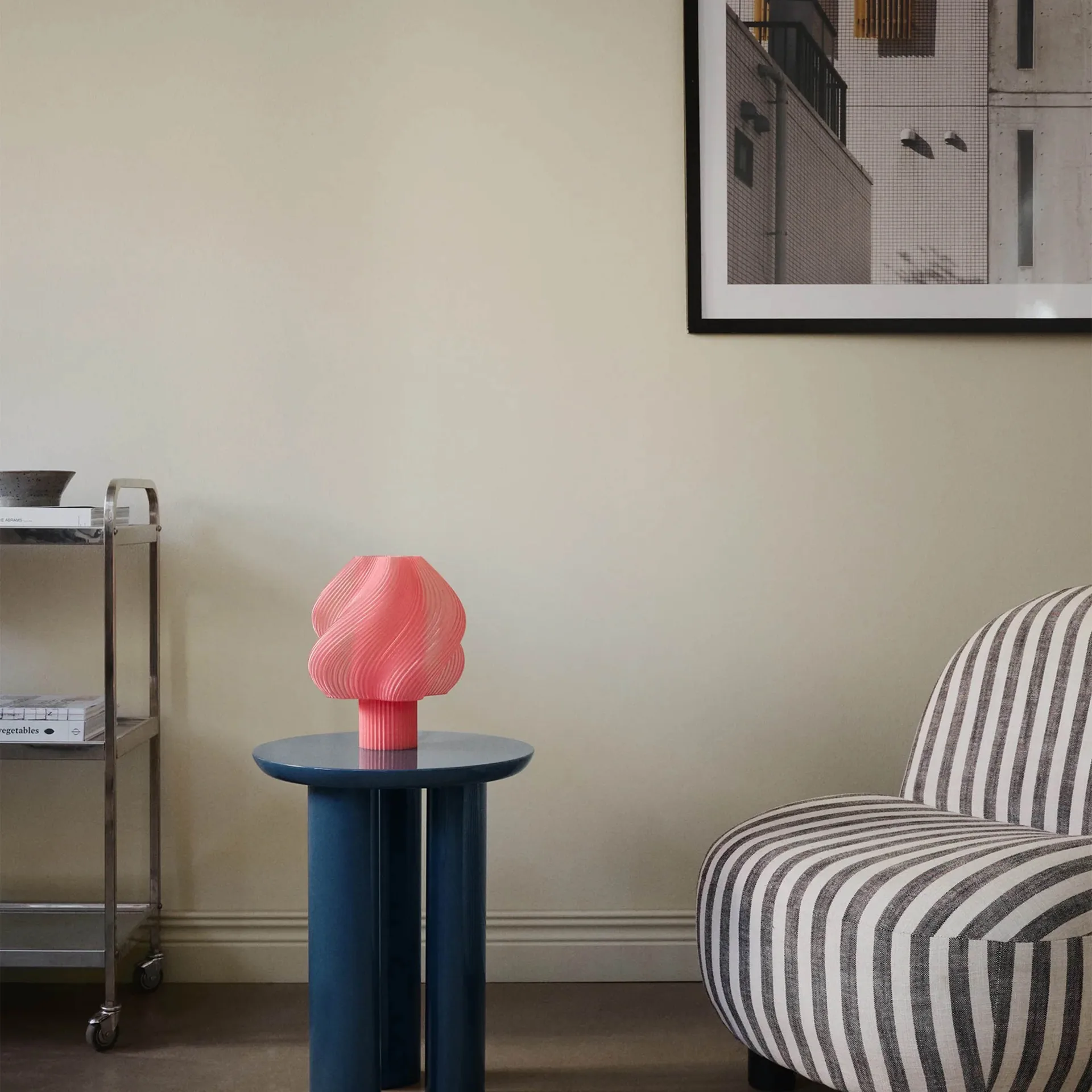 Soft Serve lampa stołowa, Peach sorbet, Regular, 26 cm Crème Atelier