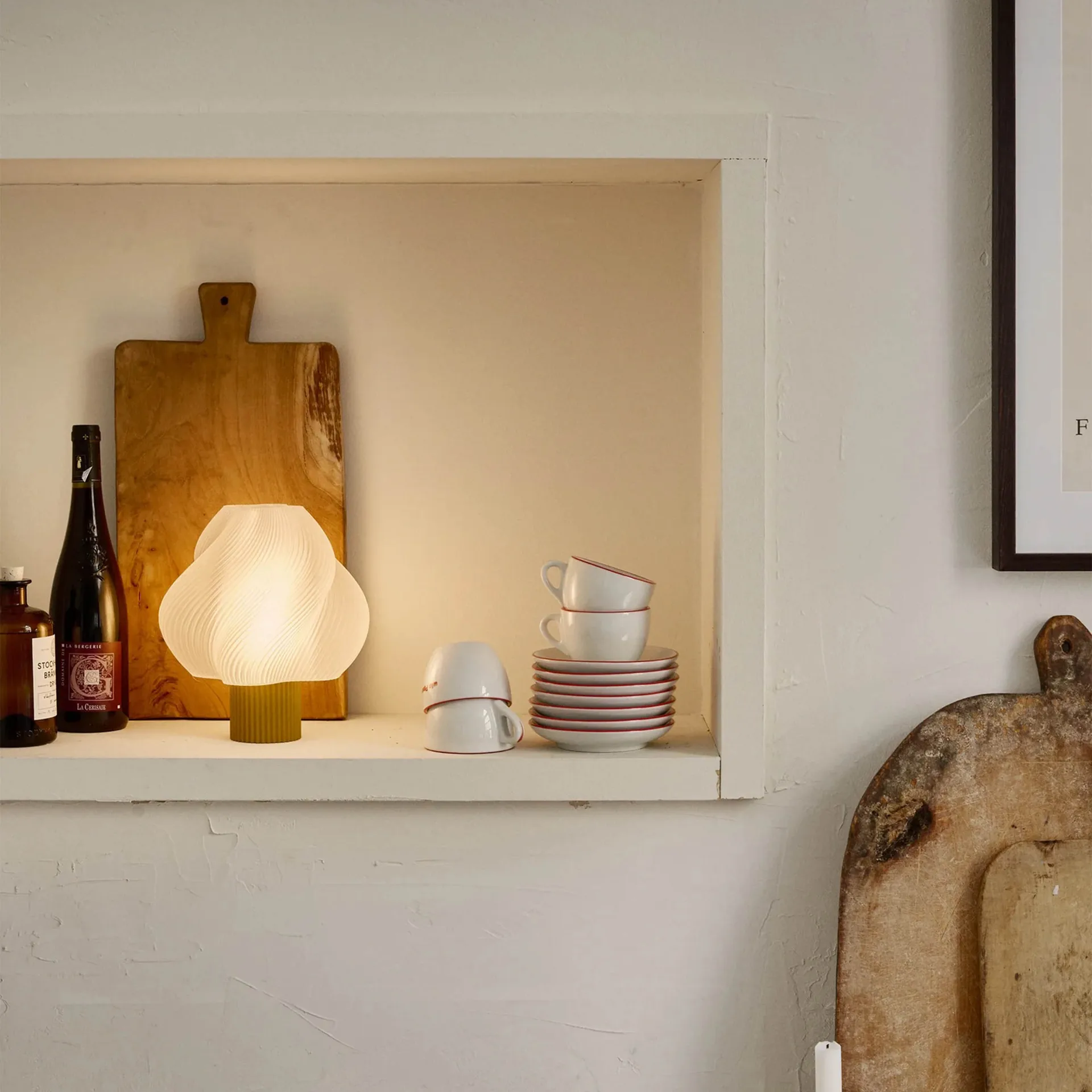 Soft Serve lampa stołowa przenośna , Cloudberry, 23 cm Crème Atelier